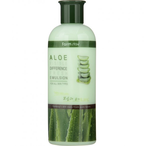Заказать онлайн Farmstay Освежающая эмульсия с алоэ Visible Difference Fresh Emulsion Aloe в KoreaSecret