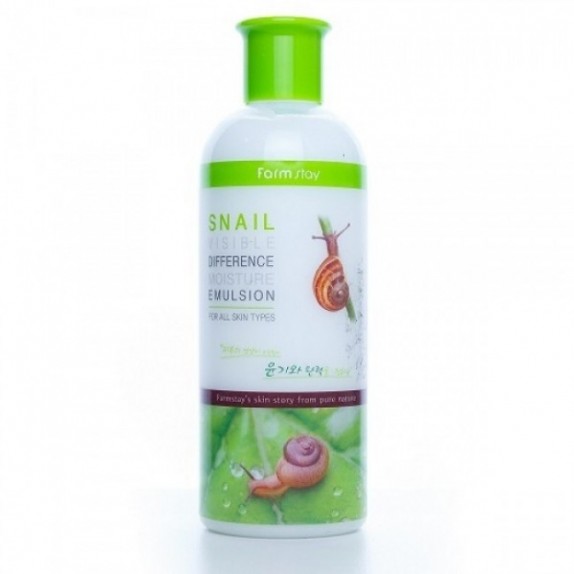 Заказать онлайн FarmStay Увлажняющая эмульсия с экстрактом улитки Visible Difference Moisture Emulsion Snail в KoreaSecret
