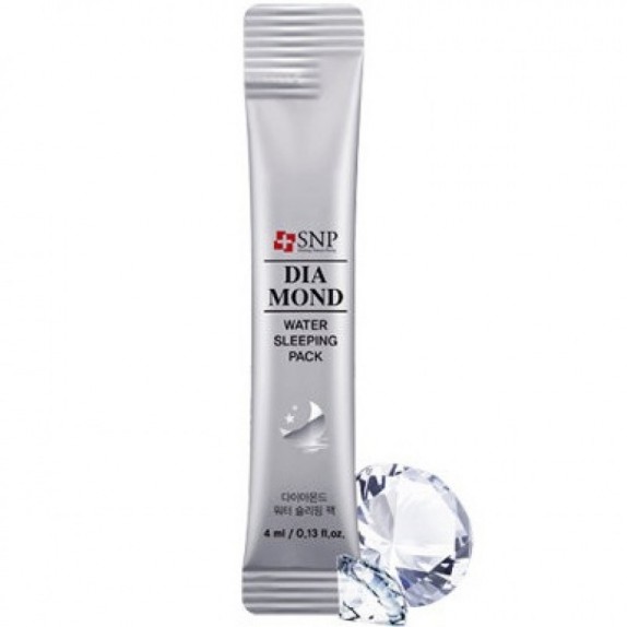 Заказать онлайн SNP Увлажняющая ночная маска с алмазной пудрой и гиалуроновой кислотой Diamond Water Sleeping Pack в KoreaSecret