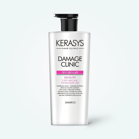 Заказать онлайн Kerasys Шампунь для поврежденных волос 600мл Damage Clinic Shampoo в KoreaSecret