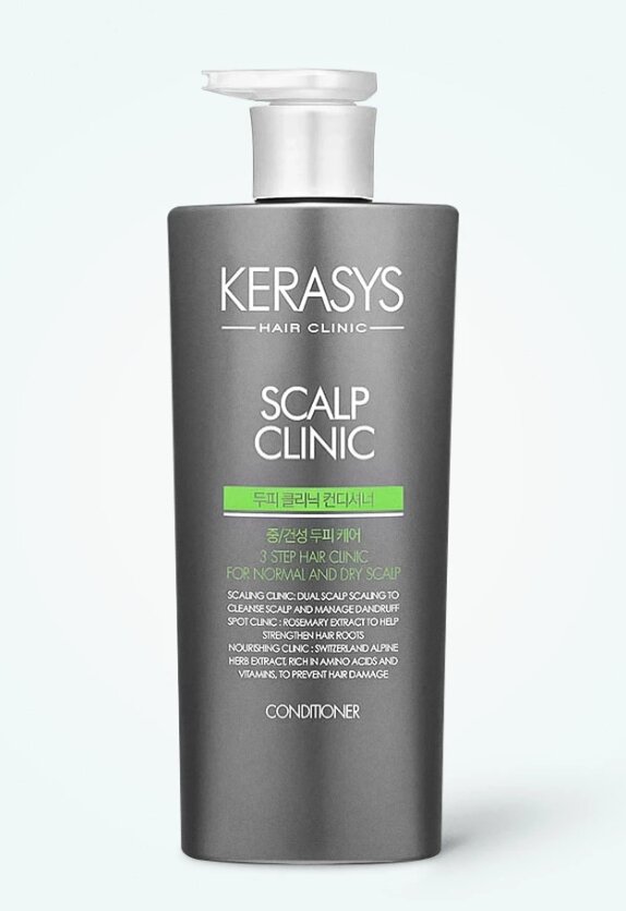 Заказать онлайн Kerasys Кондиционер для жирной кожи головы 600мл Scalp Clinic Conditioner в KoreaSecret