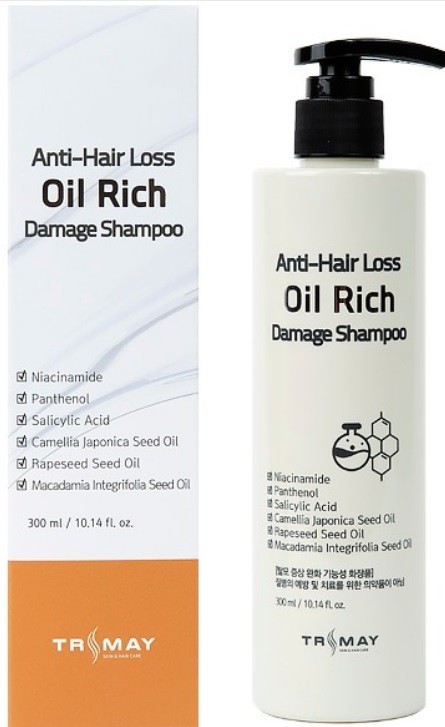 Заказать онлайн Trimay Безсульфатный  шампунь против выпадения волос Anti-Hair Loss Oil Rich Damage Shampoo в KoreaSecret