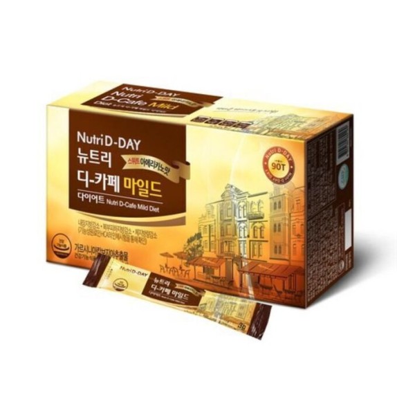 Заказать онлайн Nutri D-Day Мягкий диетический сладкий кофе Американо, стик 3гр Diet Nutri D-Cafe Mild Americano (Stick) в KoreaSecret