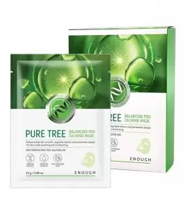Заказать онлайн Enough Успокаивающая  маска с экстрактом чайного дерева Premium Pure Tree Balancing Pro Calming Mask в KoreaSecret