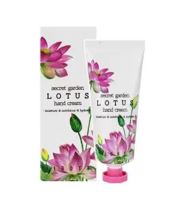 Заказать онлайн Jigott Крем для рук с экстрактом лотоса Secret Garden Lotus Hand Cream в KoreaSecret