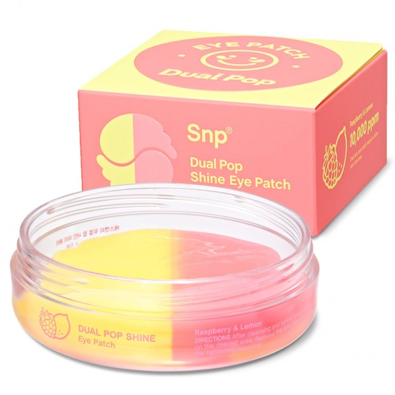 Заказать онлайн SNP Двойные гидрогелевые патчи для глаз с малиной и лимоном  Dual Pop Shine Eye Patch Raspberry & Lemon в KoreaSecret
