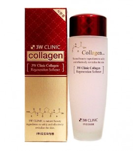 3W Clinic Тонер подтягивающий с коллагеном Collagen Regeneration Softener