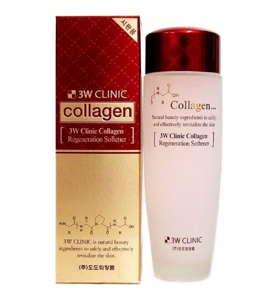Заказать онлайн 3W Clinic Тонер подтягивающий с коллагеном Collagen Regeneration Softener в KoreaSecret