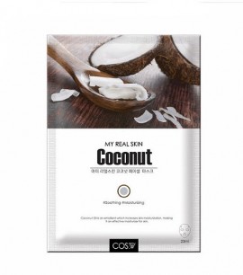 Заказать онлайн Cos W  Маска-салфетка с кокосом My Real Skin Coconut Facial Mask в KoreaSecret