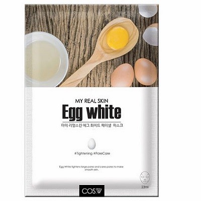 Заказать онлайн Cos W  Маска-салфетка с яичным экстрактом My Real Skin Egg White Facial Mask в KoreaSecret