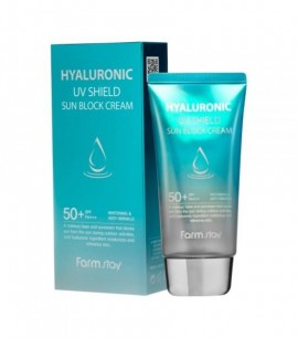 Заказать онлайн FarmStay Солнцезащитный крем с гиалуроновой кислотой Hyaluronic UV Shield Sun Block Cream SPF50+ PA+++ в KoreaSecret