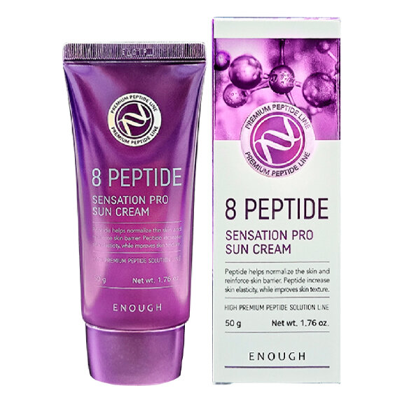 Заказать онлайн Enough Крем солнцезащитный для лица с пептидами Premium 8 Peptide Sensation Pro Sun Cream в KoreaSecret