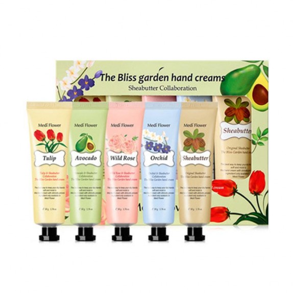 Заказать онлайн MEDI FLOWER Подарочный набор кремов для рук The Bliss Garden  Hand Creams в KoreaSecret