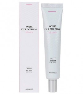 Заказать онлайн FoodaHolic Многофункциональный крем для лица и глаз с коллагеном Nature Eye & Face Cream Collagen в KoreaSecret