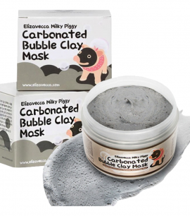 Заказать онлайн Elizavecca Пенная маска для глубокого очищения пор Milky Piggy Carbona Ted Bubble Clay Mask в KoreaSecret