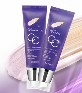 Заказать онлайн Deoproce СС крем для любого типа кожи 21 натуральный беж  Violet CC Cream в KoreaSecret