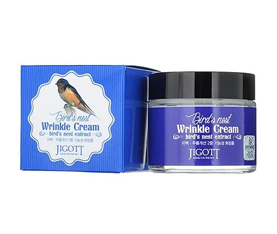 Заказать онлайн Jigott Антивозрастной крем с экстрактом ласточкиного гнезда Bird’S Nest Wrinkle Cream в KoreaSecret