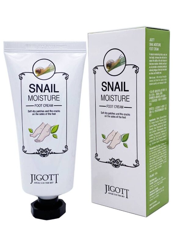 Заказать онлайн Jigott Крем для ног с экстрактом улитки Snail Moisture Foot Cream в KoreaSecret