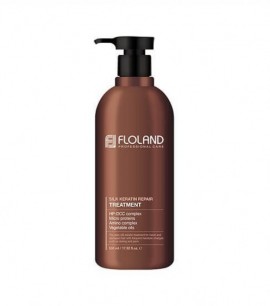 Заказать онлайн Floland Маска для поврежденных волос с кератином 530мл Premium Silk Keratin Treatment в KoreaSecret