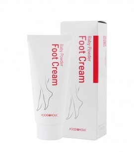 Заказать онлайн FoodaHolic Крем для ног с детской пудрой для увлажнения и смягчения Baby Powder Foot Cream в KoreaSecret