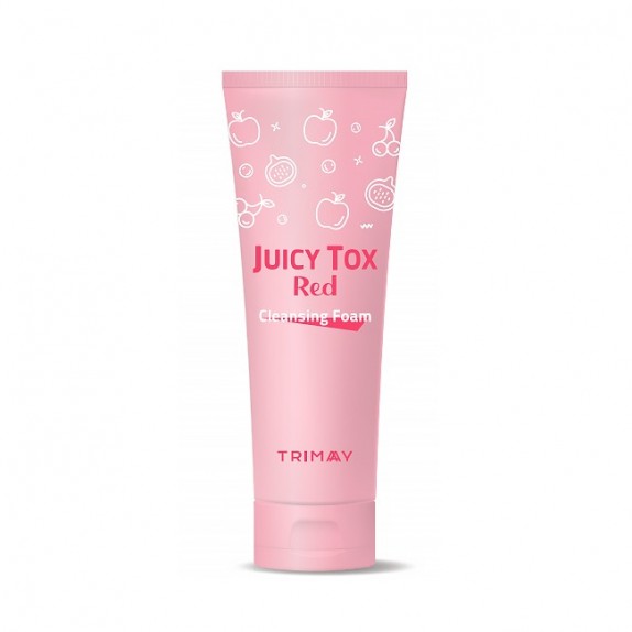 Заказать онлайн Trimay Очищающая пенка на основе красного комплекса Juicy Tox Red Cleansing Foam в KoreaSecret