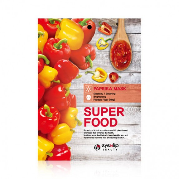 Заказать онлайн Eyenlip Маска-салфетка с экстрактом паприки Super Food Paprika Mask в KoreaSecret