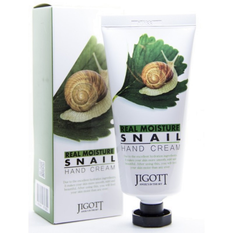 Jigott Крем для рук с муцином улитки Real Moisture Snail Hand Cream