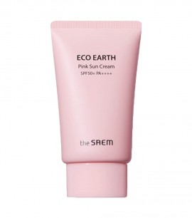 Заказать онлайн The Saem Солнцезащитный крем для проблемной кожи Sun Eco Earth Pink Sun Cream SPF50+ PA++++ в KoreaSecret