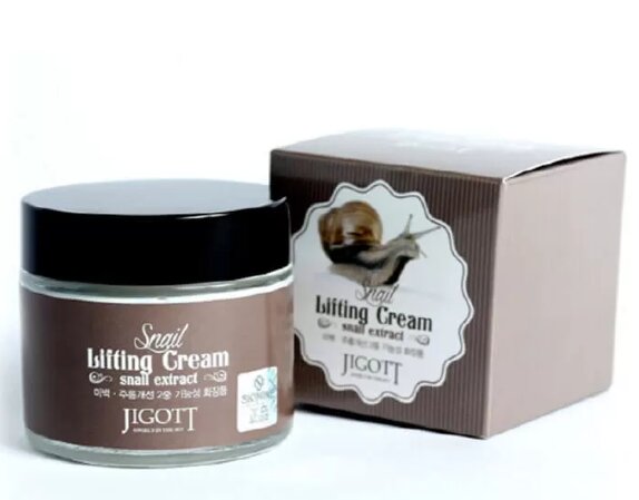 Заказать онлайн Jigott Подтягивающий крем с муцином улитки Snail Lifting Cream в KoreaSecret