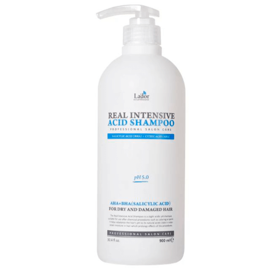Заказать онлайн Lador Интенсивный слабокислотный шампунь для поврежденных волос 900мл Real Intensive Acid Shampoo в KoreaSecret