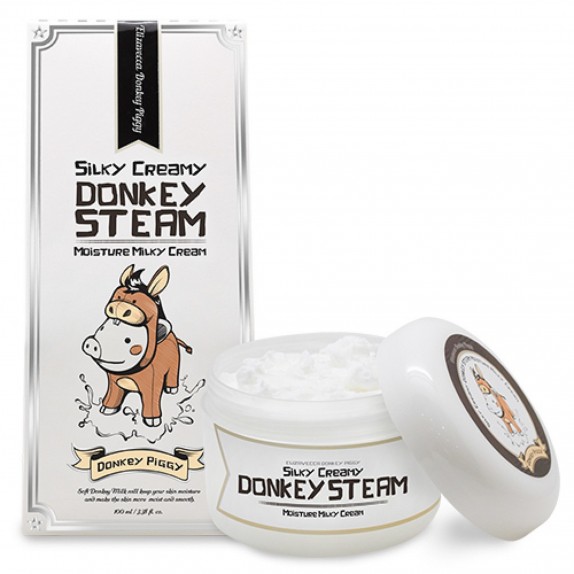 Заказать онлайн Elizavecca Паровой увлажняющий крем с ослиным молоком Silky Creamy Donkey Steam Moisture в KoreaSecret