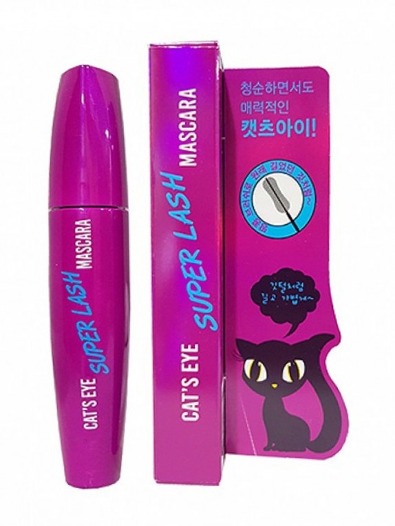 Заказать онлайн Jigott Удлиняющая тушь для ресниц Cat's Eye Super Lash Mascara в KoreaSecret