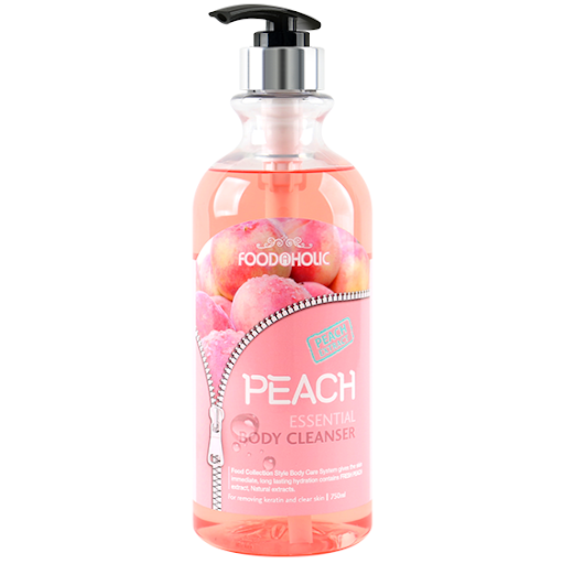 FoodaHolic Гель для душа с экстрактом персика Peach Essential Body Cleanser
