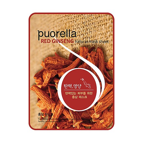 Заказать онлайн Baroness Маска-салфетка с корнем женьшеня SpunlacPuorella Red Ginseng Natural Mask Sheet в KoreaSecret