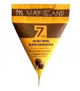 Заказать онлайн May Island Скраб с черным сахаром (треугольник) 7 Days Secret Royal Black Sugar Scrub в KoreaSecret