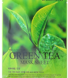 Заказать онлайн Baroness Маска-салфетка с экстрактом зеленого чая Green Tea Mask Sheet в KoreaSecret