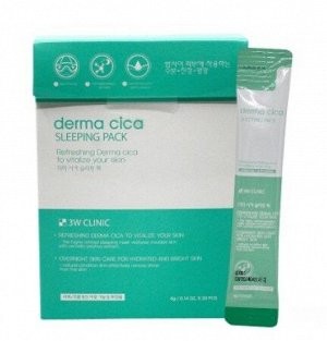 Заказать онлайн 3W Clinic Ночная маска с центеллой азиатской (саше) Derma Cica Sleeping Pack в KoreaSecret