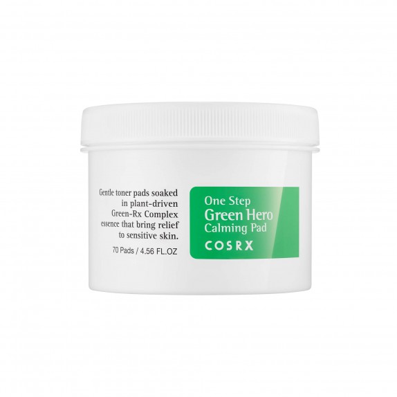 Заказать онлайн Cosrx Очищающие пэды для чувствительной кожи One Step Green Hero Calming Pad в KoreaSecret