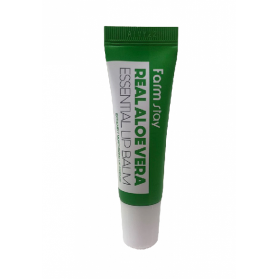Заказать онлайн FarmStay Бальзам для губ с алоэ Real Aloe Vera Essential Lip Balm в KoreaSecret