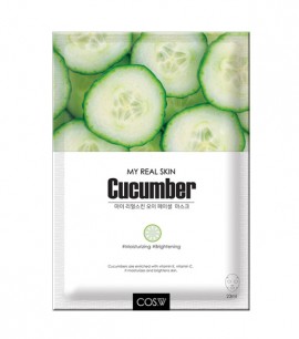 Заказать онлайн Cos W  Маска-салфетка с экстрактом огурца My Real Skin Cucumber Facial Mask в KoreaSecret