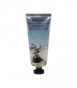 Заказать онлайн Farmstay Крем для рук с жемчугом Black Pearl Visible Difference Hand Cream в KoreaSecret