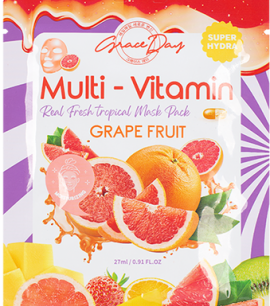 Заказать онлайн Grace Day Маска-салфетка с грейпфрутом Multi-Vitamin Grape Fruit Mask Pack Grace Day в KoreaSecret