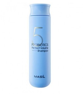 Заказать онлайн Masil Шампунь для объема волос с пробиотиками 300мл 5 Probiotics Perfect Volume Shampoo в KoreaSecret