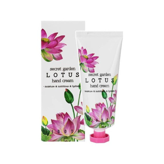Заказать онлайн Jigott Крем для рук с экстрактом лотоса Secret Garden Lotus Hand Cream в KoreaSecret