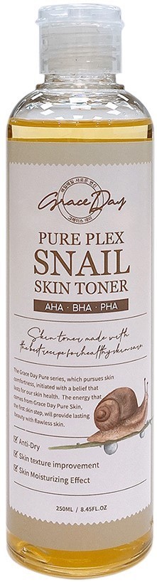 Заказать онлайн Grace Day Увлажняющий тонер с муцином улитки Pure Plex Snail Skin Toner в KoreaSecret