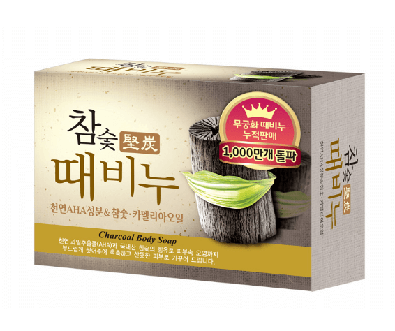 Заказать онлайн Mukunghwa Косметическое мыло-скраб для тела с древесным углем Charcoal Scrub Soap в KoreaSecret