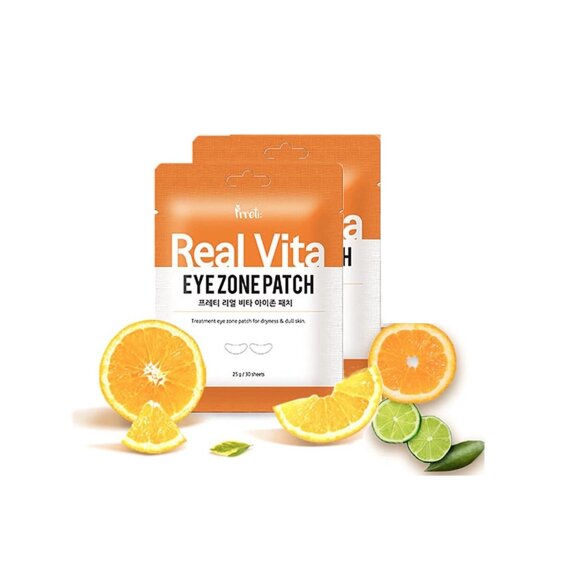 Заказать онлайн Prreti 1+1 Антивозрастные патчи с ниацинамидом и витаминами 30+30шт Real Vita Eye Zone Patch в KoreaSecret