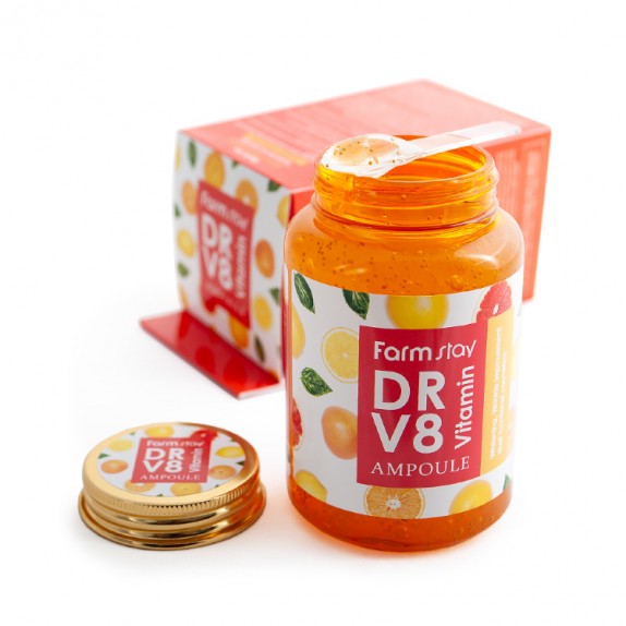 Заказать онлайн Farmstay Многофункциональная витаминная сыворотка DR.V8 Vitamin Ampoule в KoreaSecret