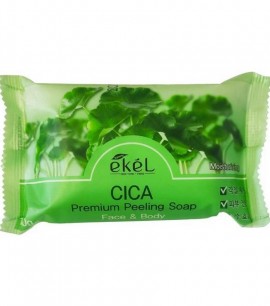 Заказать онлайн Ekel Мыло-пилинг для лица и тела с экстрактом центеллы Peeling Soap Cica в KoreaSecret
