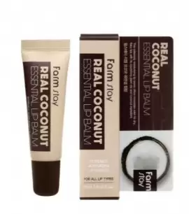 Заказать онлайн FarmStay Восстанавливающий бальзам c кокосовым маслом Real Coconut Essential Lip Balm в KoreaSecret
